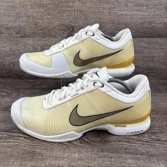 Nike Air Zoom Vapor VI Tennis Shoes Men's 13 White Yellow Flywire 344539-171 - Picture 2 of 8